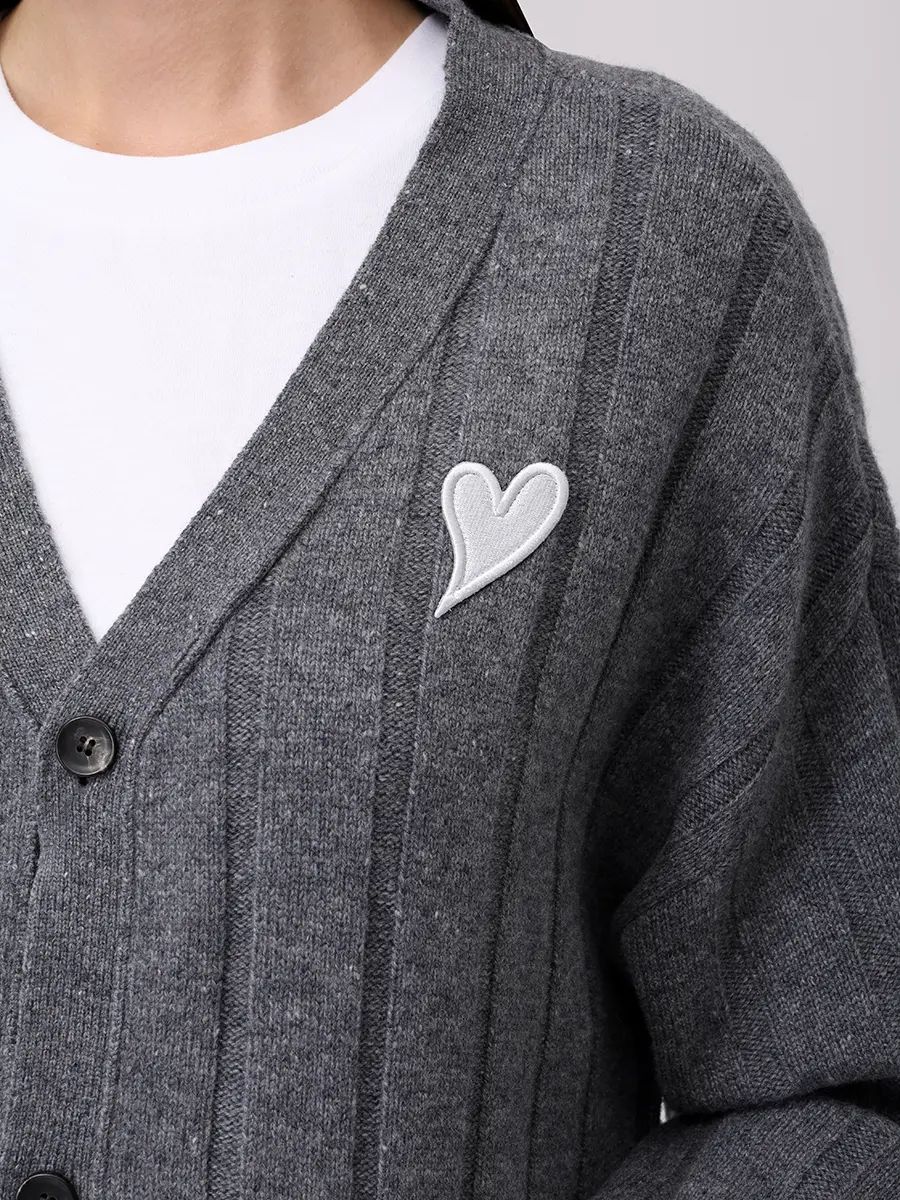 Кардиган из шерсти и кашемира KIMHEKIM ZF3KN02GY Серый  Фото 5