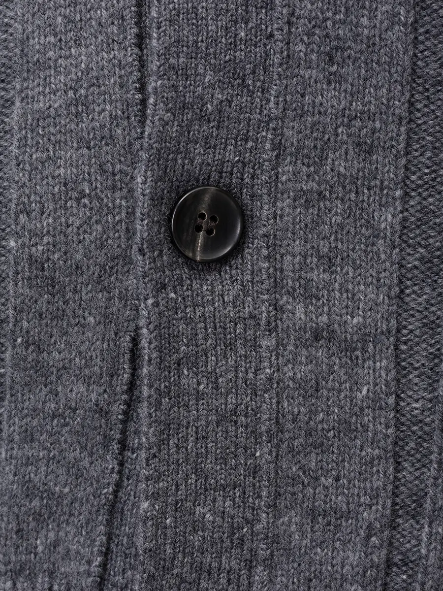 Кардиган из шерсти и кашемира KIMHEKIM ZF3KN02GY Серый  Фото 6