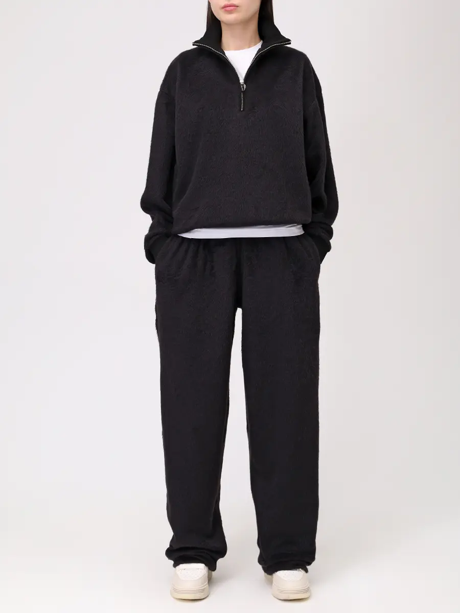 Толстовка однотонная KIMHEKIM ZF3SW01BK Черный  Фото 2