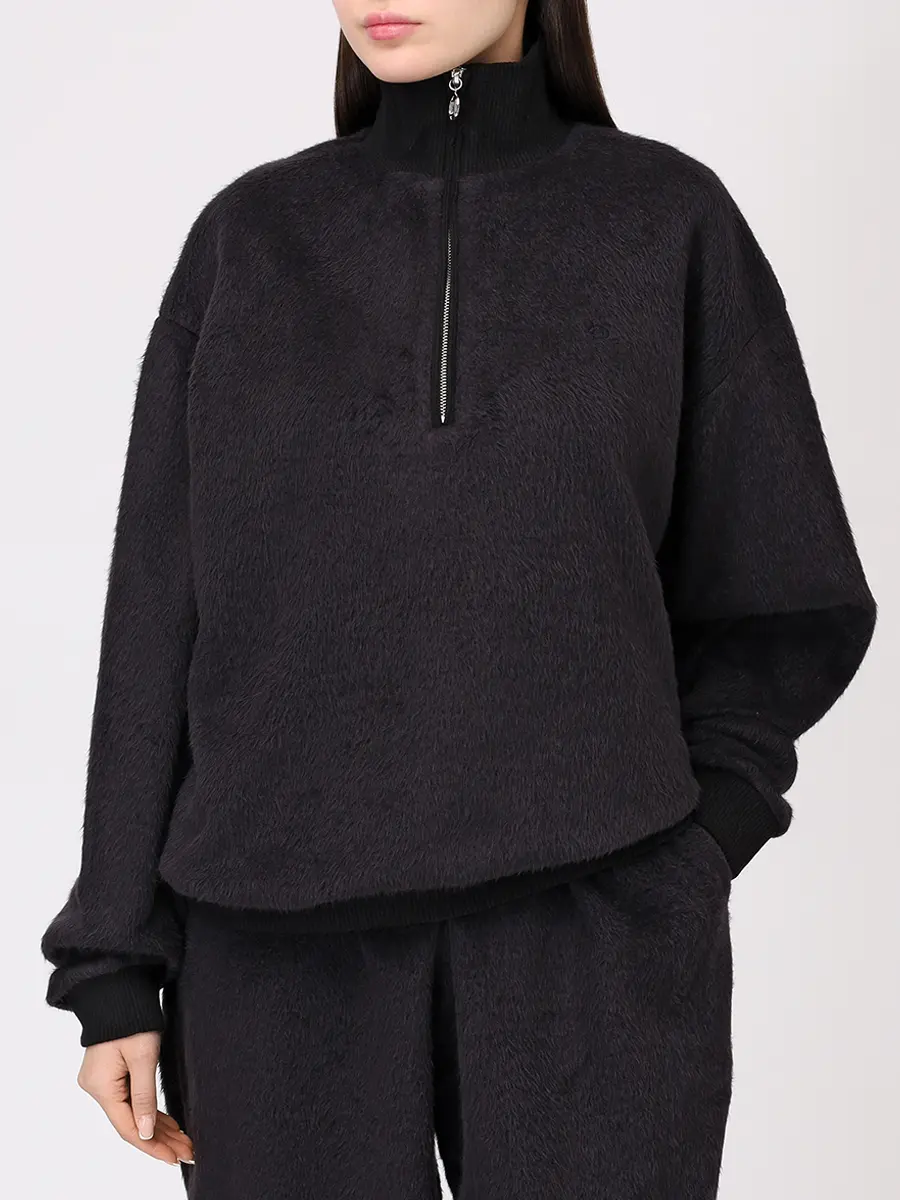 Толстовка однотонная KIMHEKIM ZF3SW01BK Черный  Фото 4