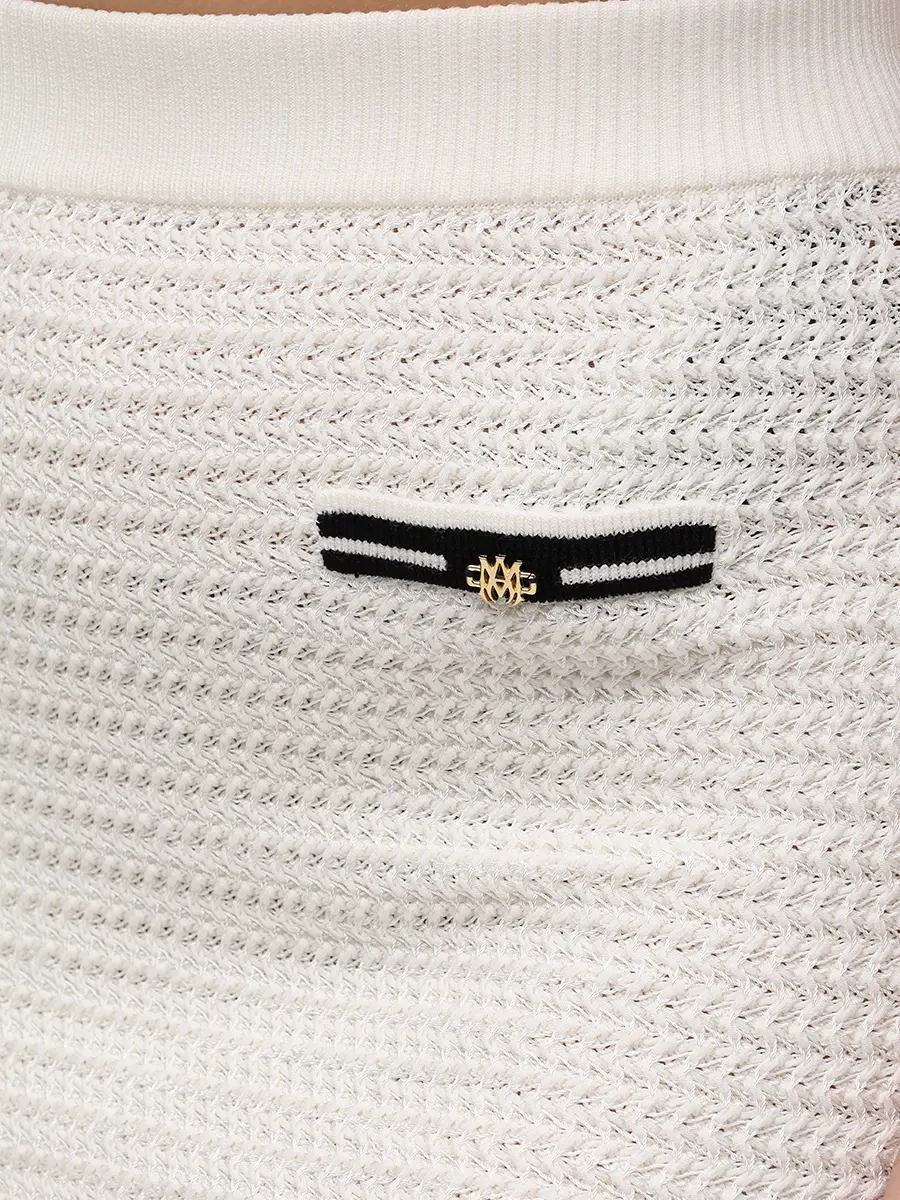 Юбка из вискозы AMIRI AWKNKR1018 Кремовый  Фото 5