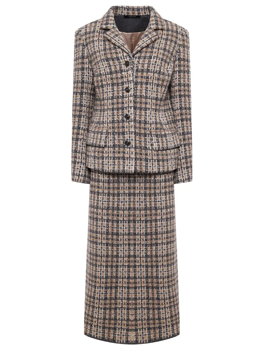 

Костюм из шерсти и кашемира, Клетка, W26.JK143M/SK114M.2030.991