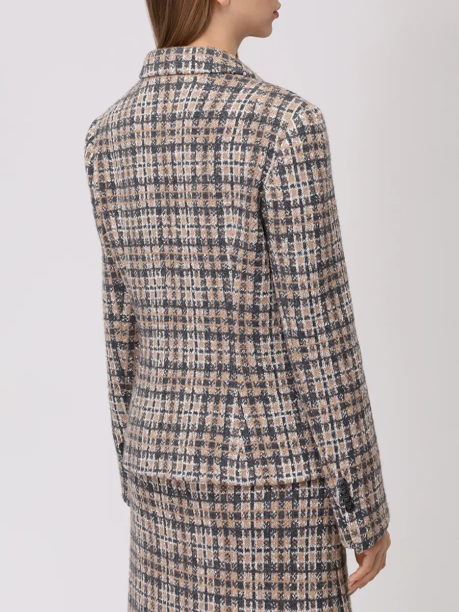 Костюм из шерсти и кашемира FREE AGE W26.JK143M/SK114M.2030.991 Клетка  Фото 3