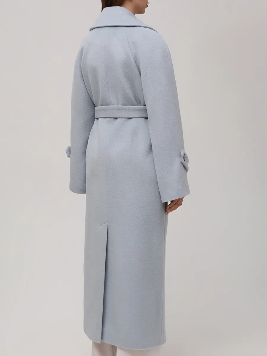 Пальто из шерсти и кашемира SEVEN LAB 225-S-W-00-42-081 Голубой  Фото 3