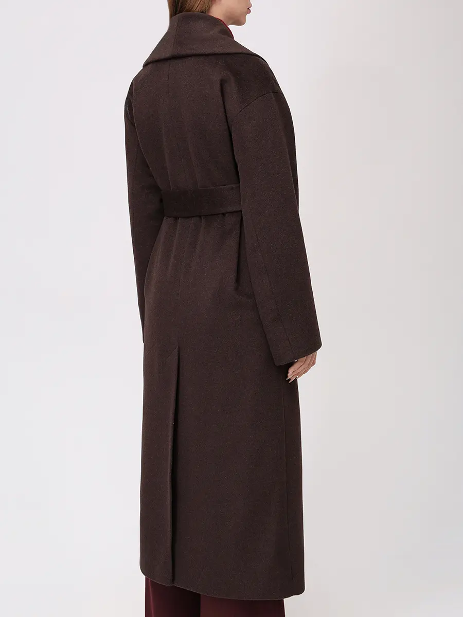 Пальто из шерсти и кашемира SEVEN LAB 225-S-W-00-02-084 Коричневый  Фото 3