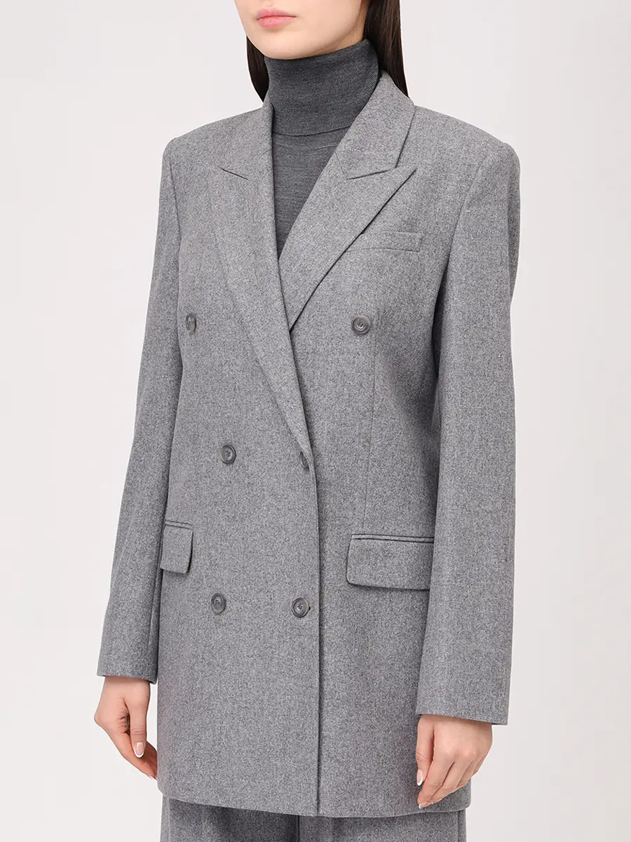 Костюм из шерсти и лиоцелла BOSS 50548736/50548280/058 Серый  Фото 4