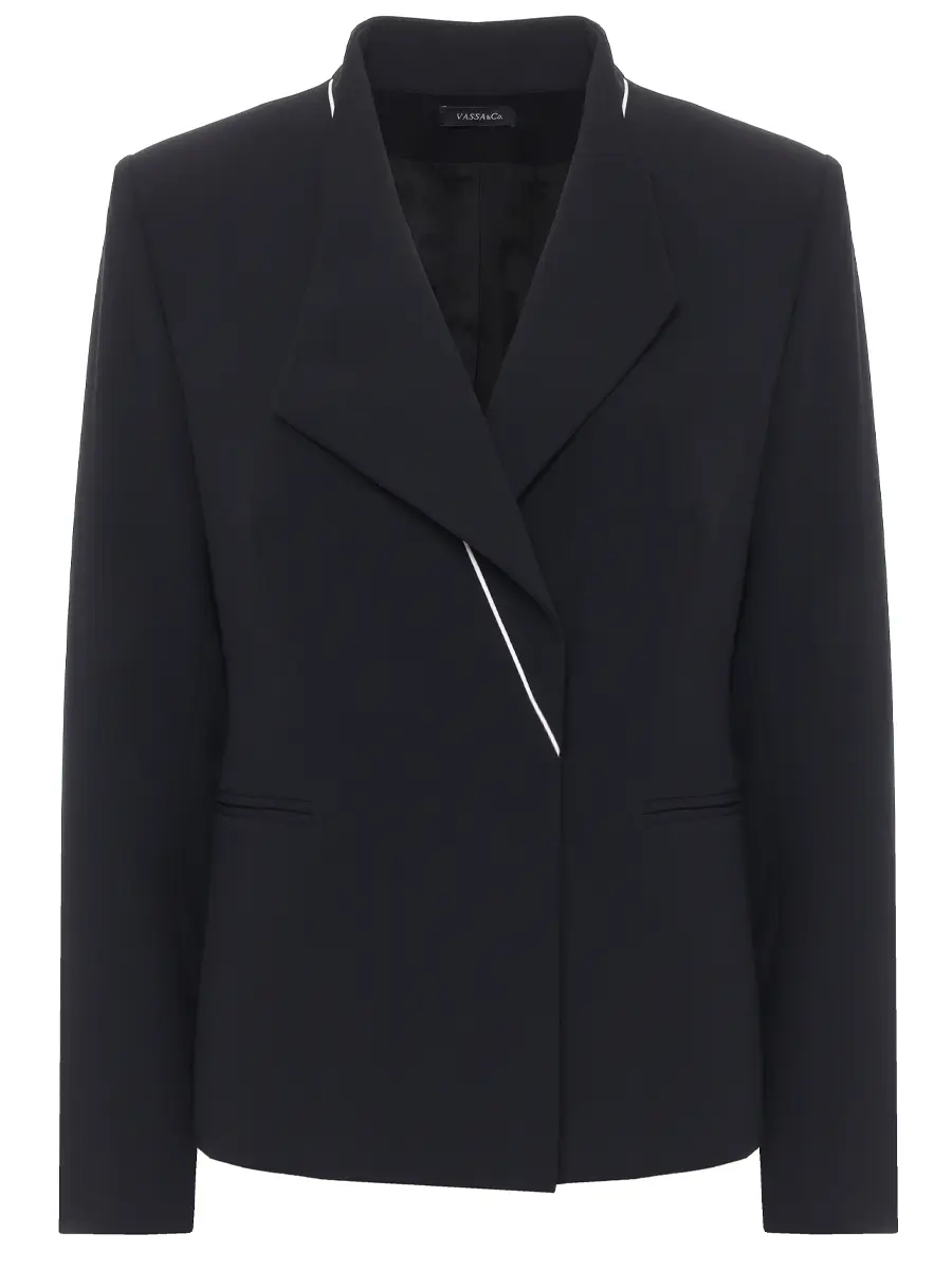 Жакет однотонный VASSA&CO V255534-1181C99 (170) Черный 