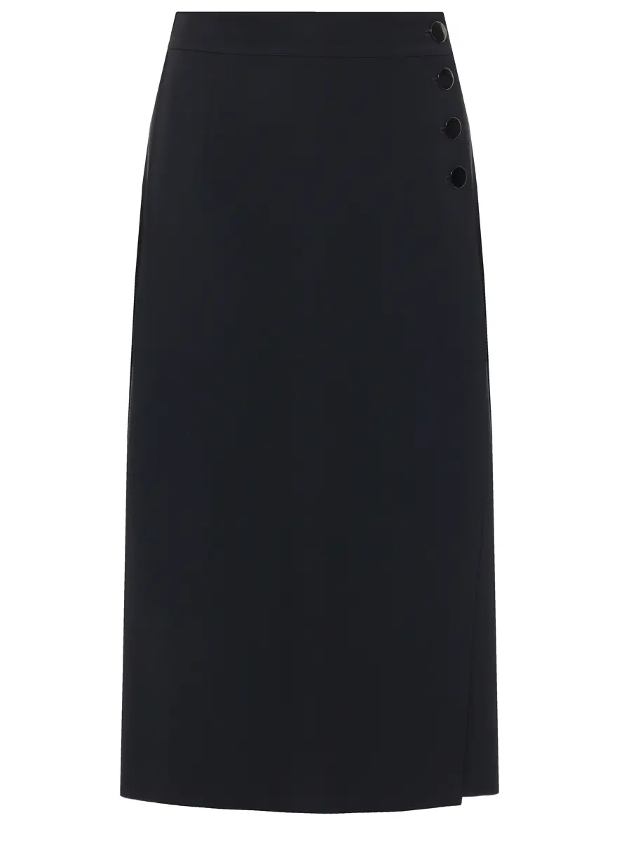 Юбка однотонная VASSA&CO V257286-1181C99 (170) Черный 