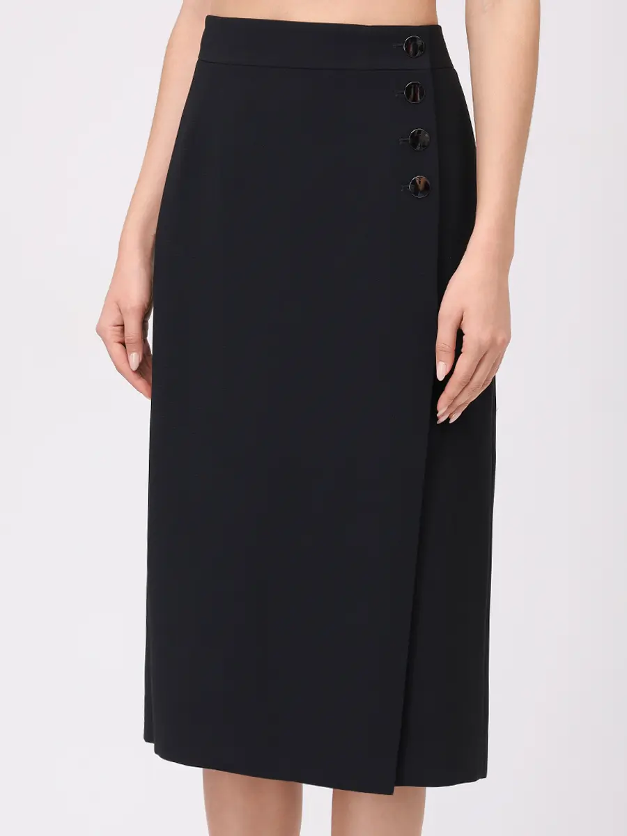 Юбка однотонная VASSA&CO V257286-1181C99 (170) Черный  Фото 4