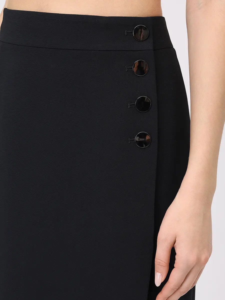 Юбка однотонная VASSA&CO V257286-1181C99 (170) Черный  Фото 5