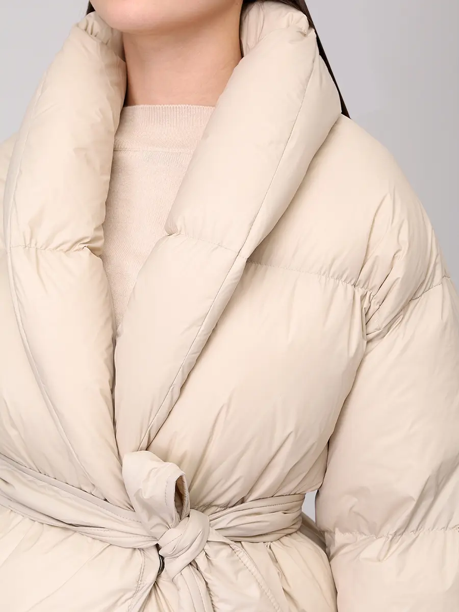 Пуховик стеганый BACON BACPIGIA557/DADA 78 WLT-SAND Кремовый  Фото 5