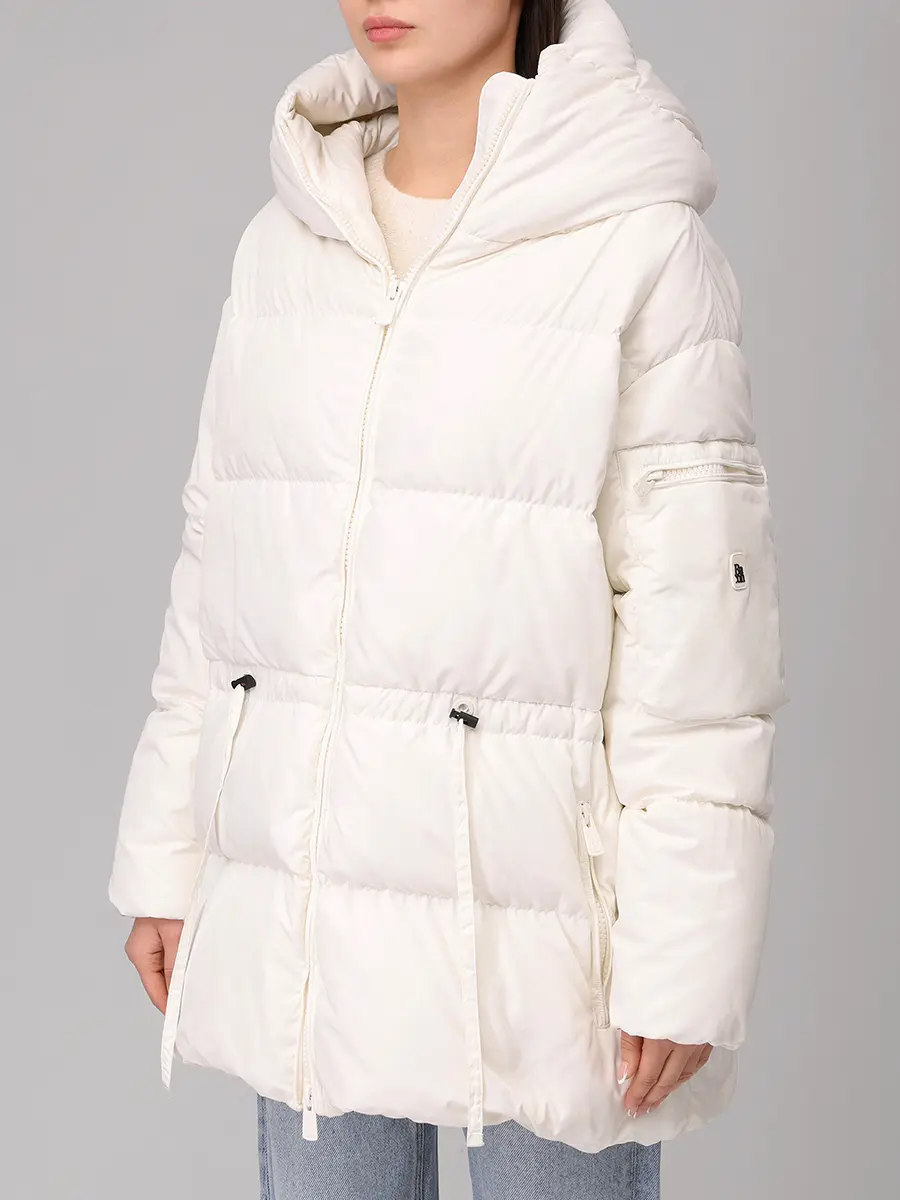 Пуховик стеганый BACON BACPIGIA555/CLOUD 78 CBA-OFF WHITE Белый  Фото 4