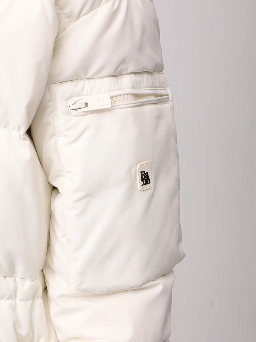 Пуховик стеганый BACON BACPIGIA555/CLOUD 78 CBA-OFF WHITE Белый  Фото 6