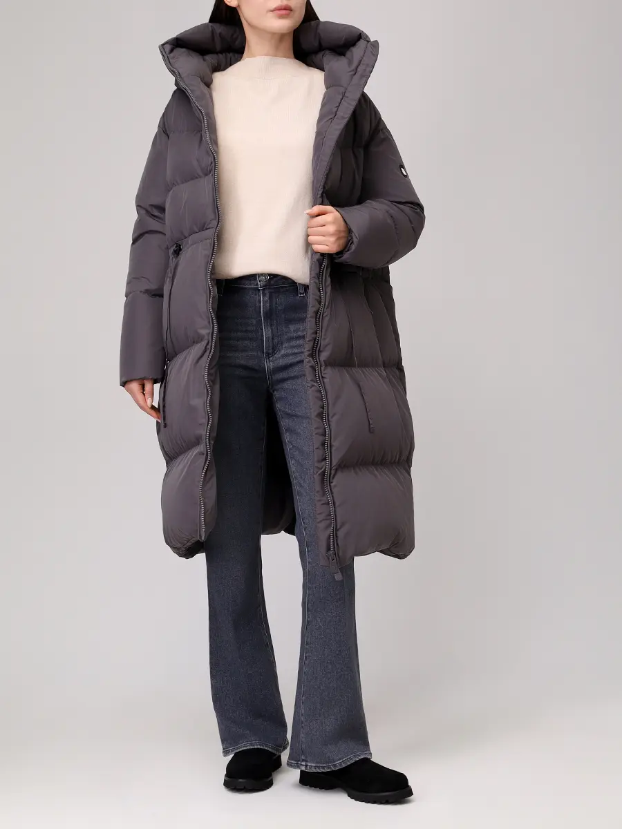 Пуховик стеганый BACON BACPIGIA582/CLOUD 105 GDA-DARK GREY Серый  Фото 2