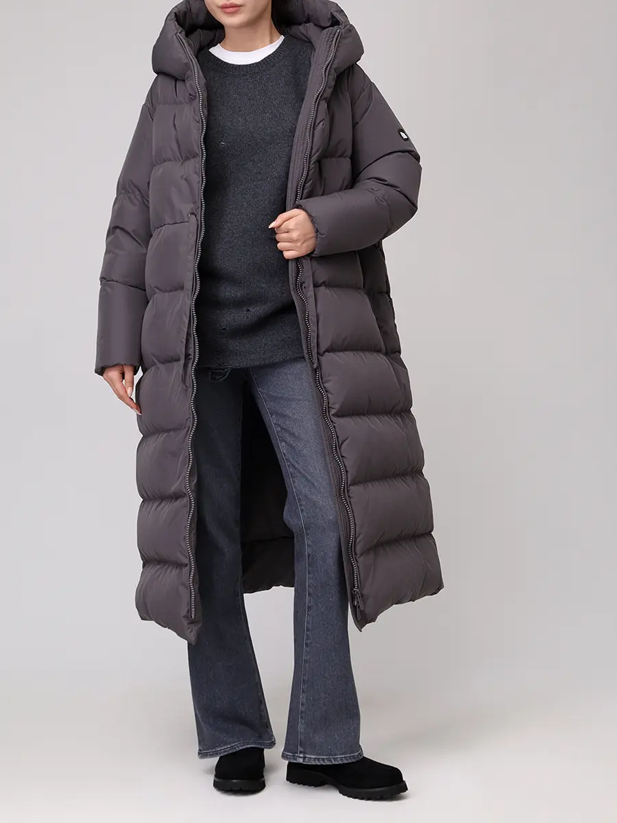 Пуховик стеганый BACON BACPICAP583/NEW CLOUD GIANT GDA-DARK GREY Серый  Фото 2