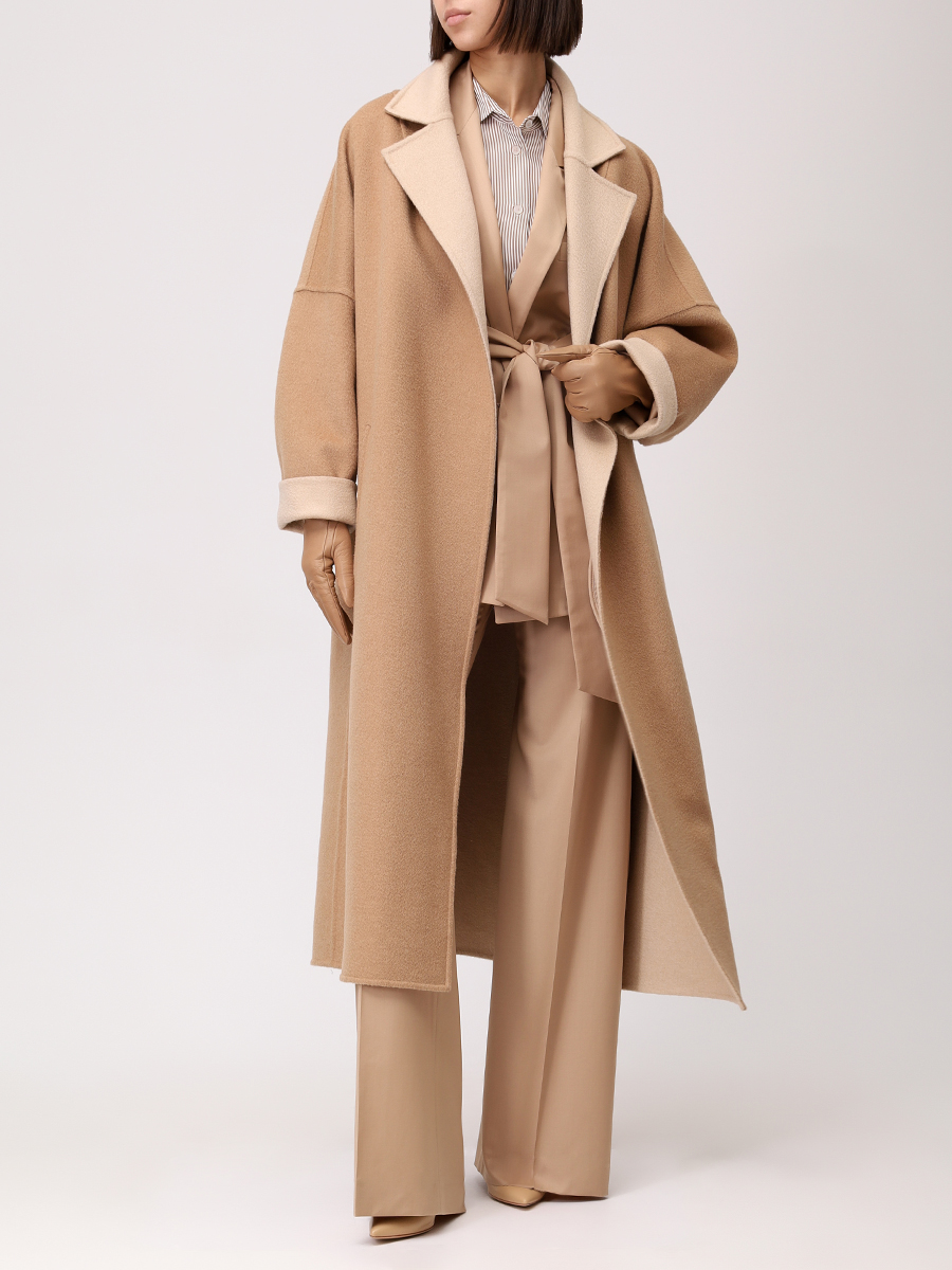 

Пальто из кашемира и шерсти, Бежевый, 75-63 8/75