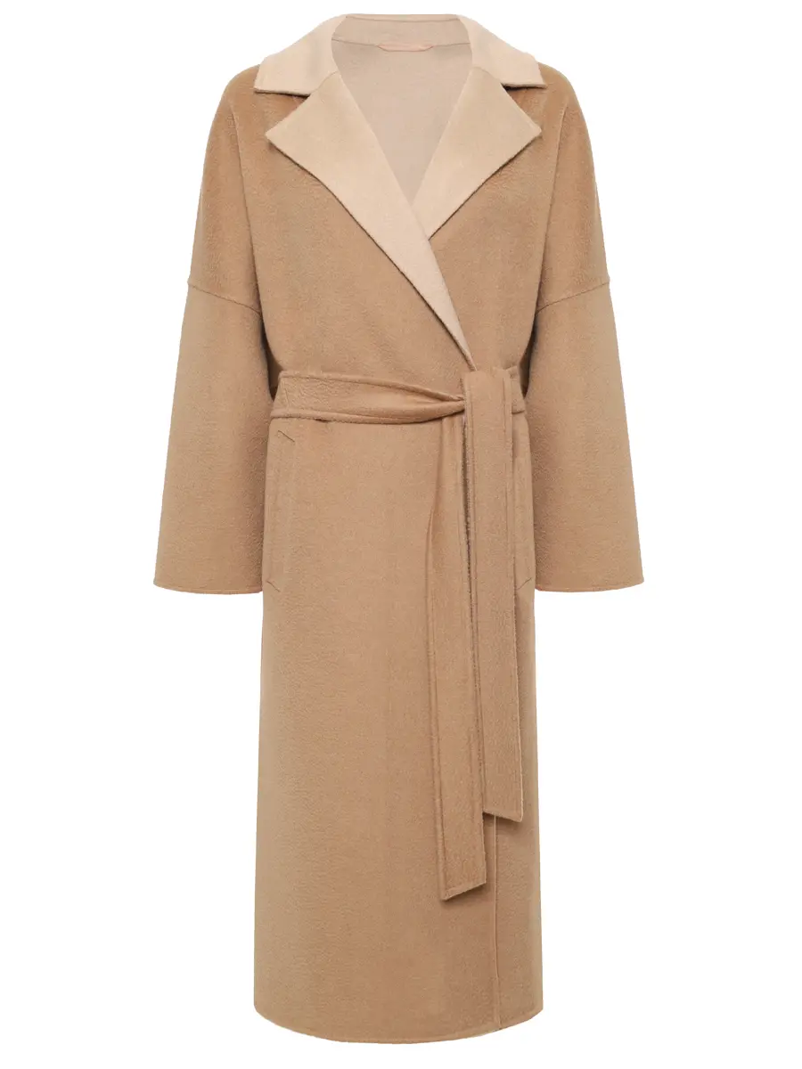 Пальто из кашемира и шерсти ELISABETTA 75-63 8/75 Бежевый 