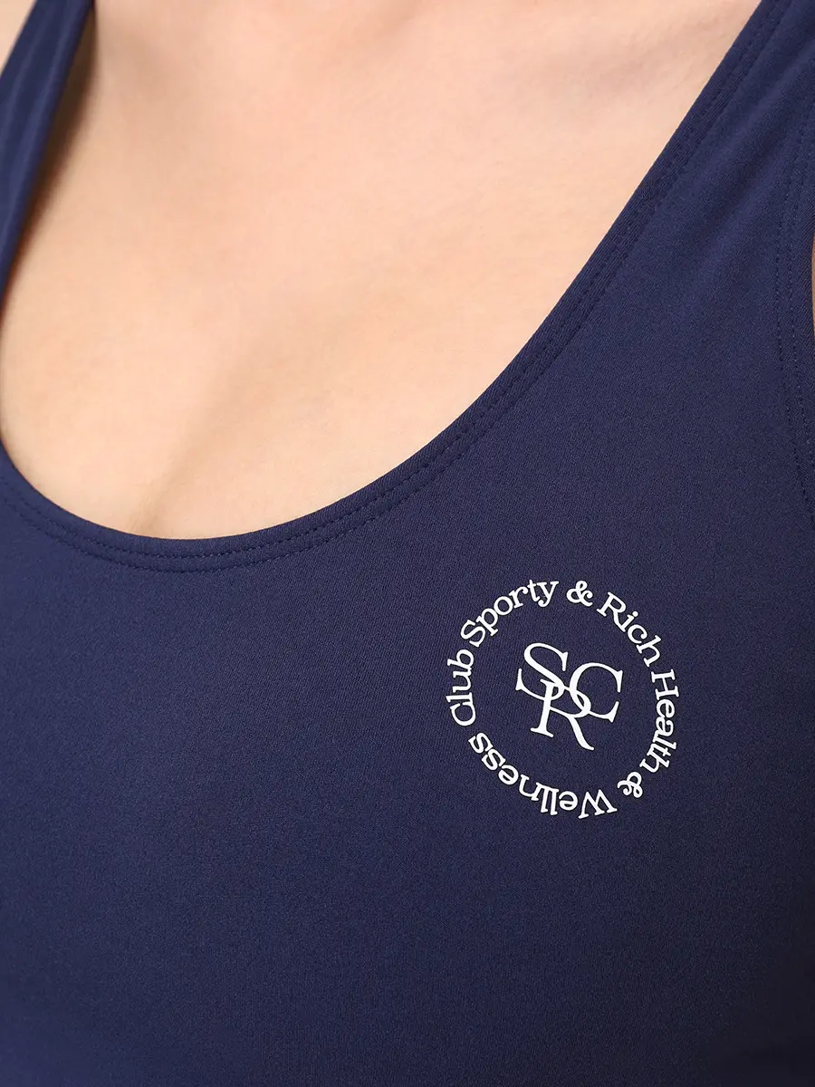 Топ однотонный SPORTY & RICH TO003621305BL106/3902 Синий  Фото 6