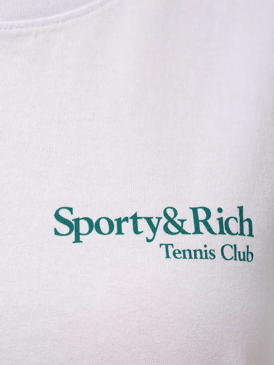 Футболка хлопковая SPORTY & RICH TO043621425WH01/48 Белый  Фото 6