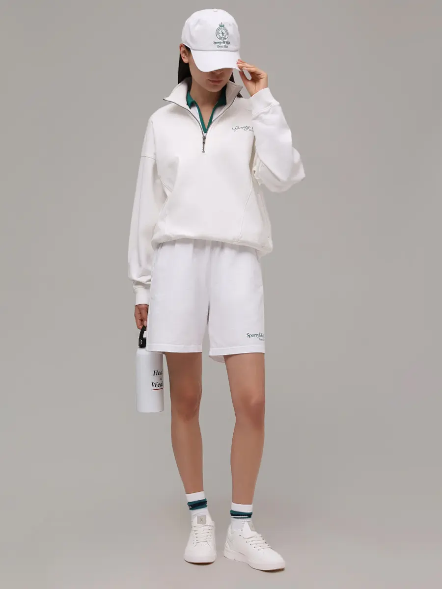 Толстовка хлопковая SPORTY & RICH ST073621306WH01/48 Белый  Фото 2