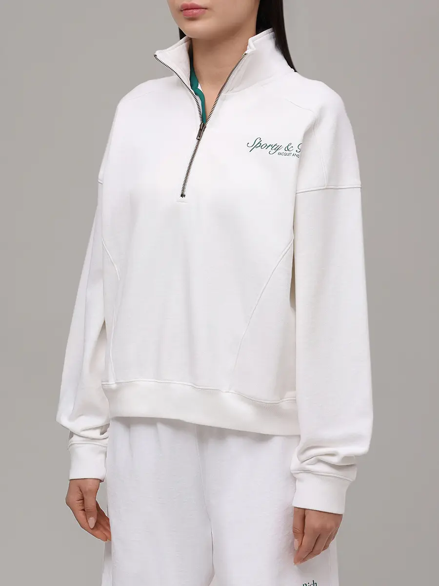 Толстовка хлопковая SPORTY & RICH ST073621306WH01/48 Белый  Фото 4