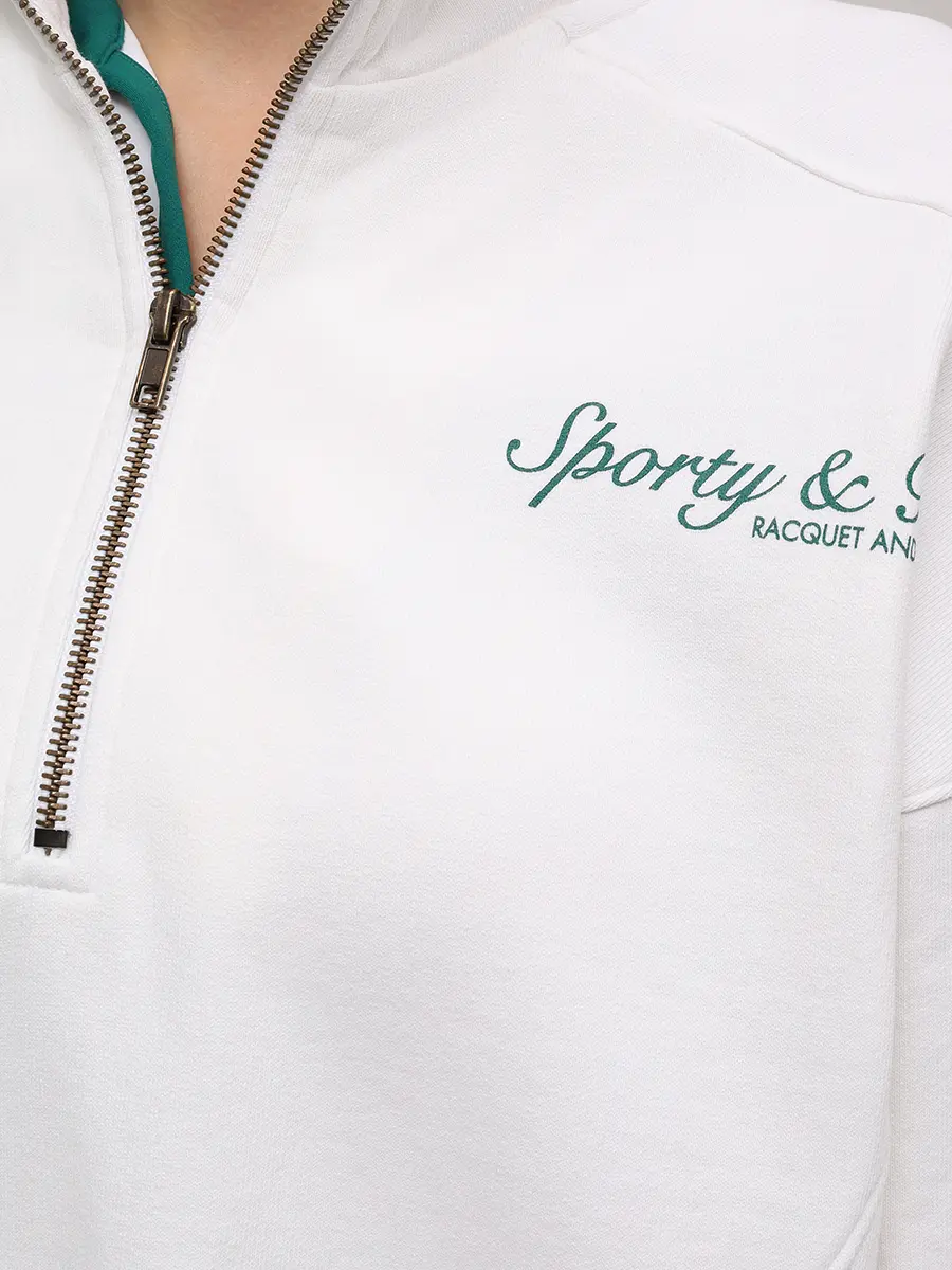 Толстовка хлопковая SPORTY & RICH ST073621306WH01/48 Белый  Фото 5