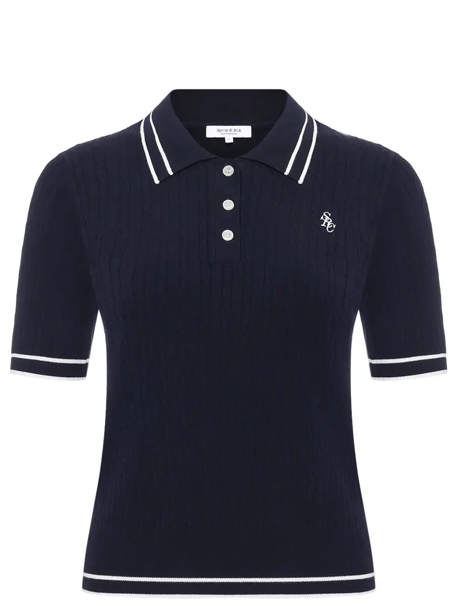 

Поло из вискозы, Синий, TO068621302BL107/3907