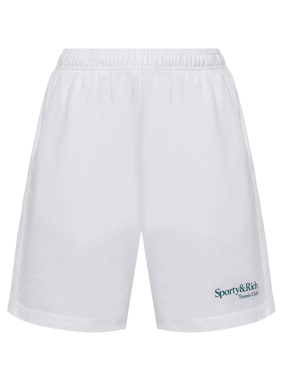 Шорты хлопковые SPORTY & RICH SH039621425WH01/48 Белый 