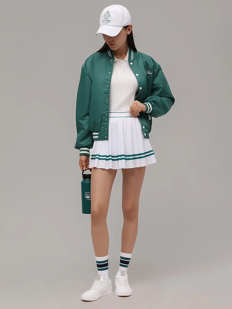 Поло из вискозы SPORTY & RICH TO068621302WH27/3876 Белый  Фото 2