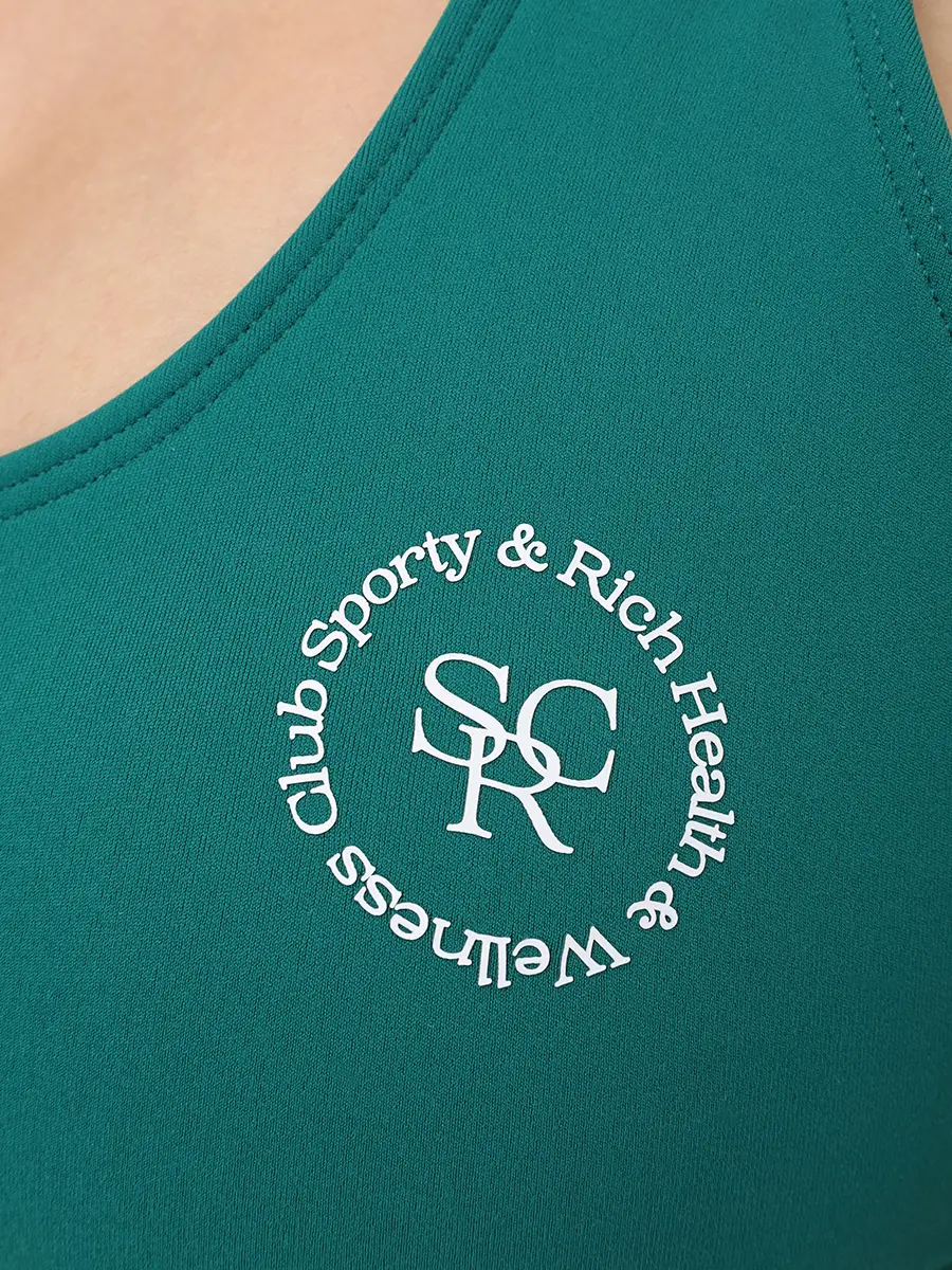 Топ однотонный SPORTY & RICH TO003621305GR03/3710 Зеленый  Фото 6