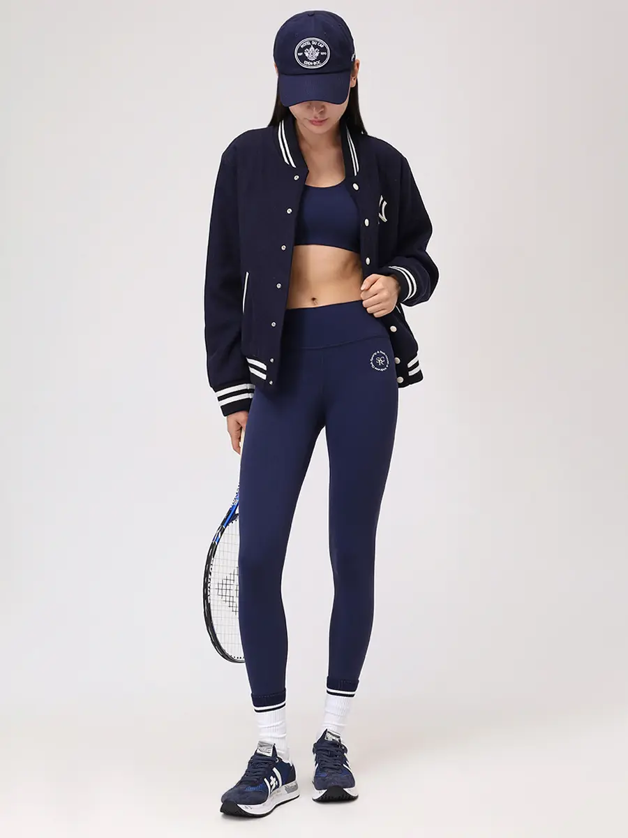 Леггинсы однотонные SPORTY & RICH PA002621305BL106/3902 Синий  Фото 2