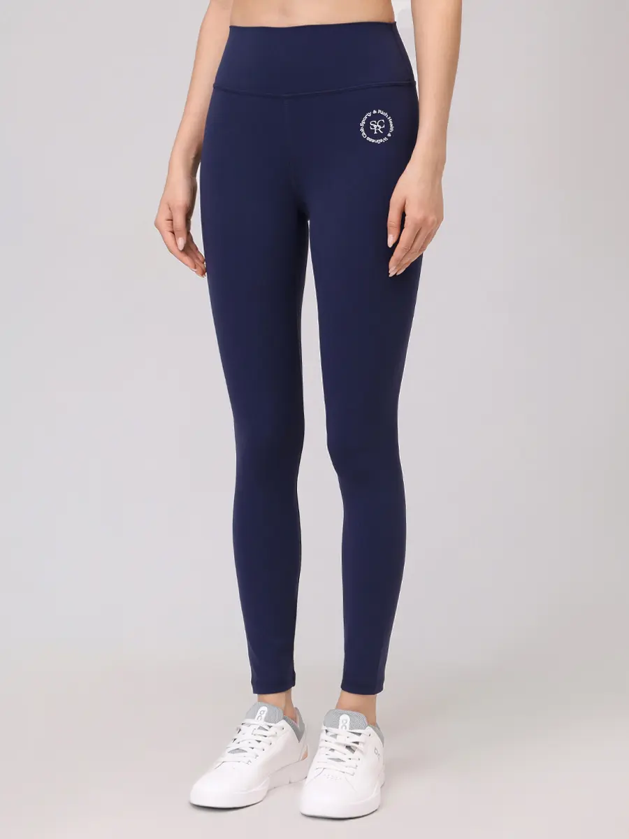Леггинсы однотонные SPORTY & RICH PA002621305BL106/3902 Синий  Фото 4