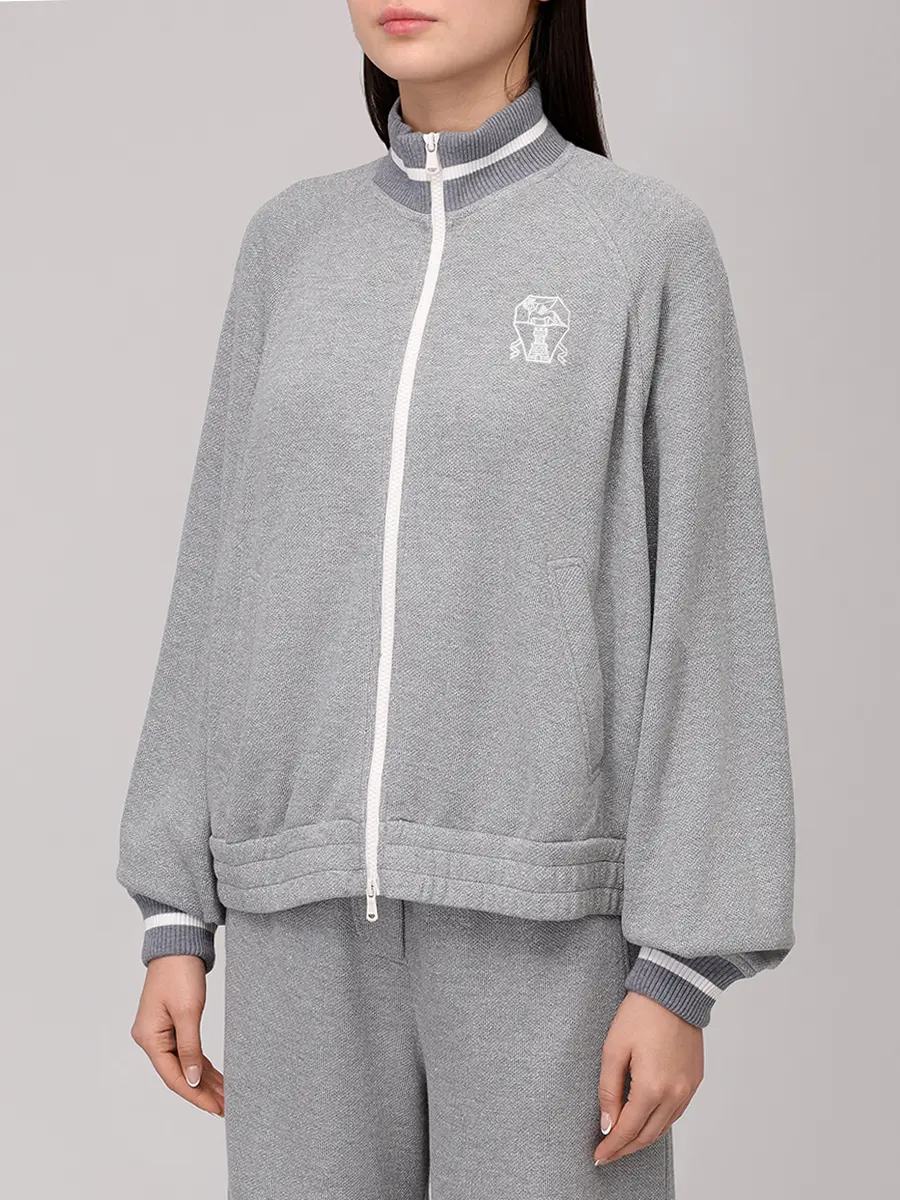 Костюм из вискозы и хлопка BRUNELLO CUCINELLI MP930SN906/MP930SN999 C4527 Серебряный  Фото 4