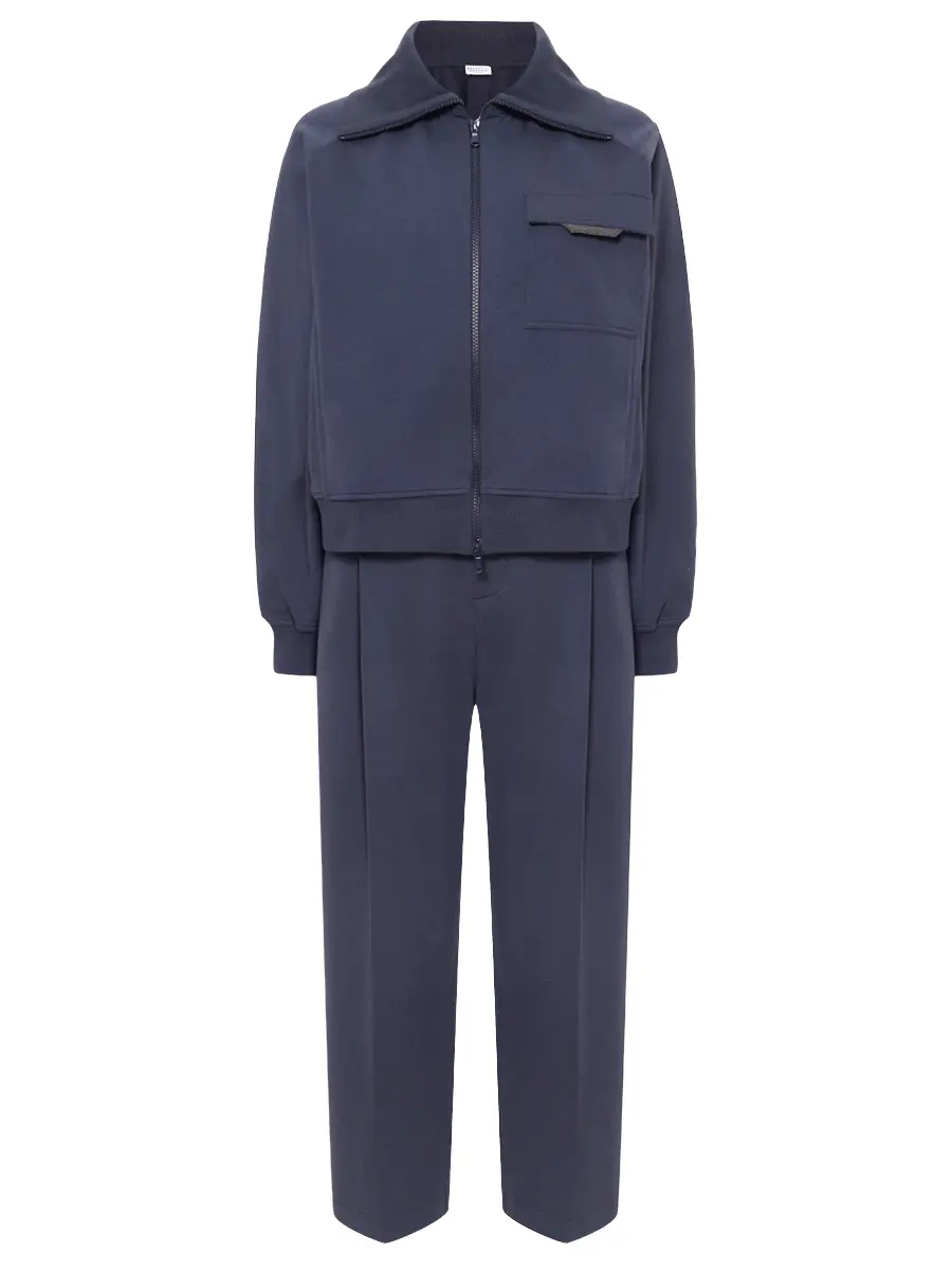 Костюм хлопковый BRUNELLO CUCINELLI MP827SN706/MP827SN799 C7186 Синий 