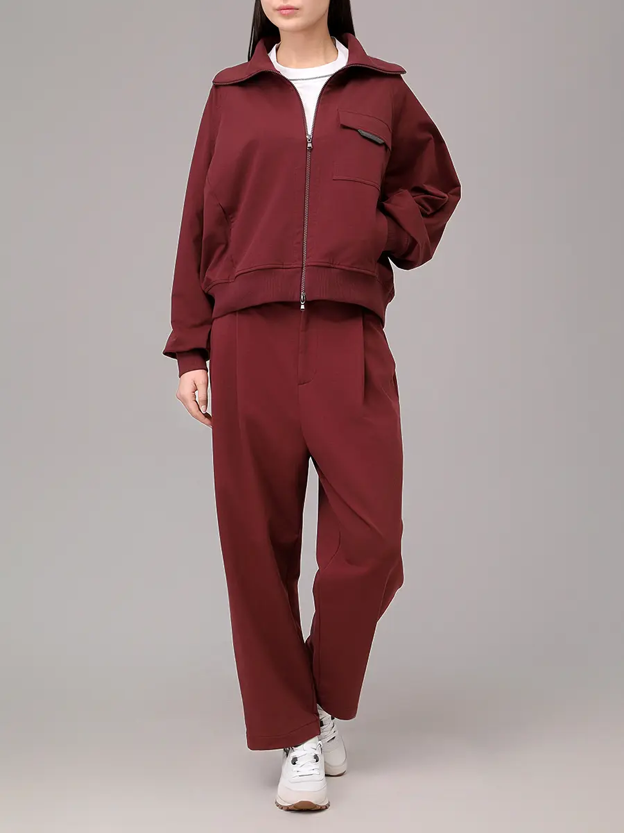 Костюм хлопковый BRUNELLO CUCINELLI MP827SN706/MP827SN799 C7235 Бордовый  Фото 2