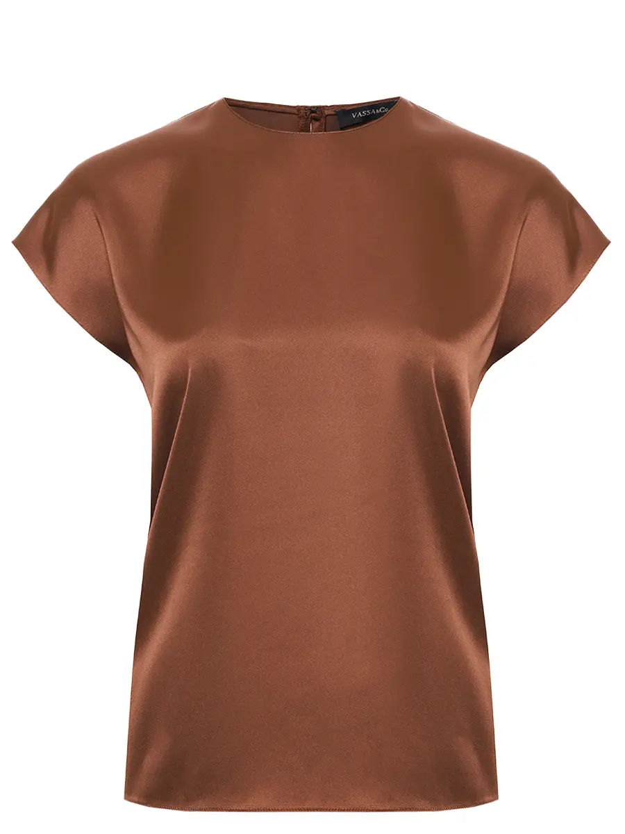 

Топ атласный, Коричневый, V256631S-1841C87