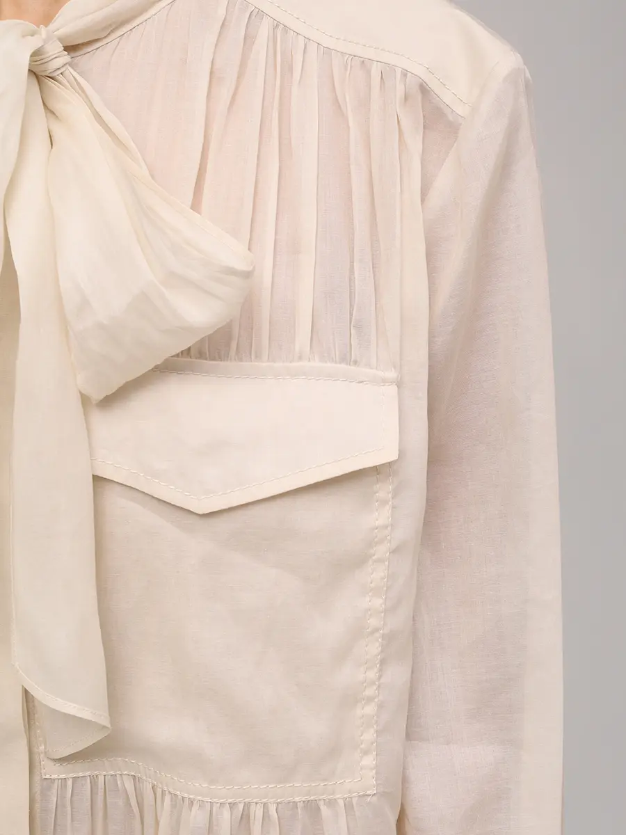 Платье хлопковое ALBERTA FERRETTI 251M 0464-0128 0045+ Бежевый  Фото 5