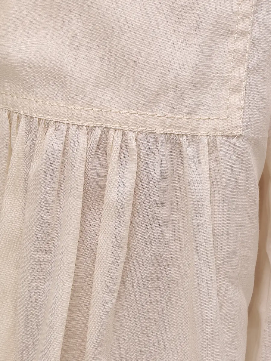 Платье хлопковое ALBERTA FERRETTI 251M 0464-0128 0045+ Бежевый  Фото 6