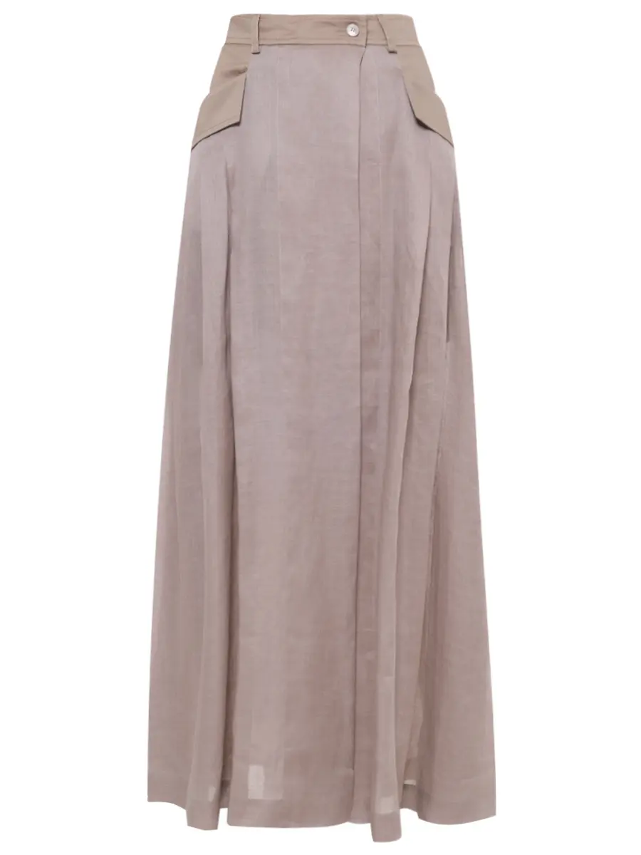 Юбка из рами ALBERTA FERRETTI 251M 0102-0131 0082+ Бежевый 