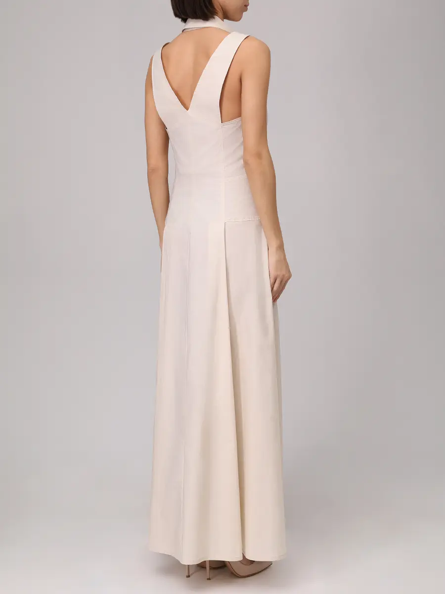 Платье хлопковое ALBERTA FERRETTI 251M 0406-0126 0045+ Бежевый  Фото 3