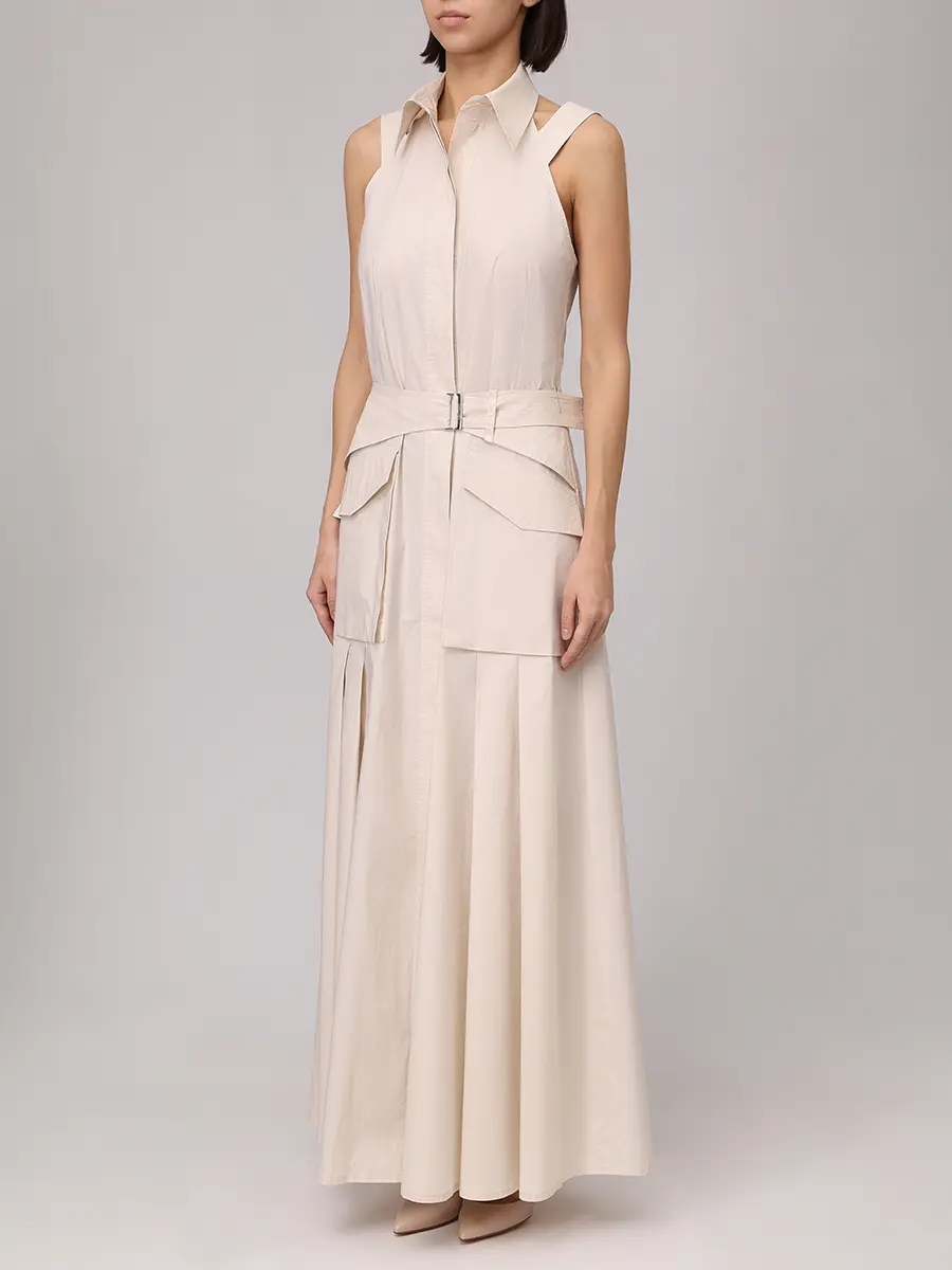 Платье хлопковое ALBERTA FERRETTI 251M 0406-0126 0045+ Бежевый  Фото 4