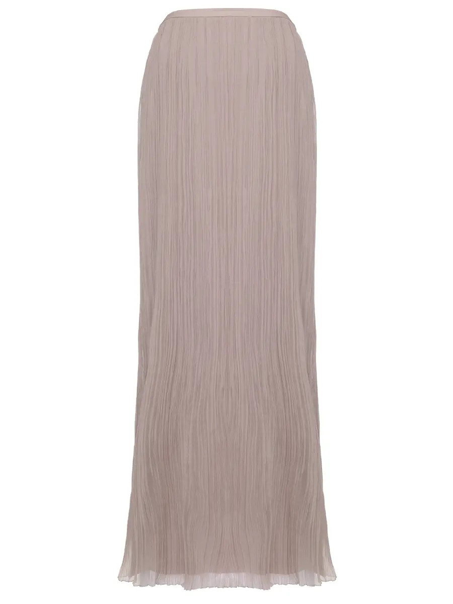 Юбка шелковая ALBERTA FERRETTI 251M 0109-0115 0082+ Бежевый  Фото 2