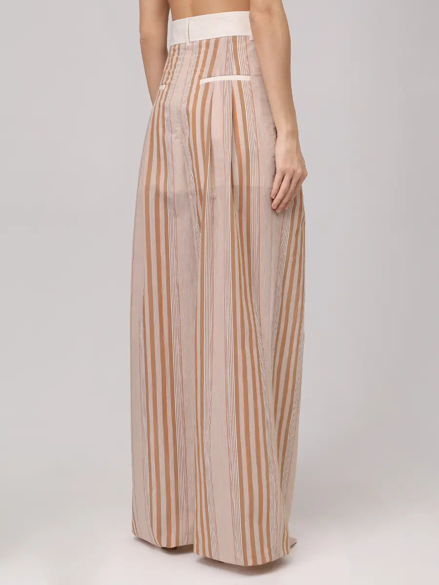 Брюки хлопковые ALBERTA FERRETTI 251M 0304-0130 1085+ Коричневый  Фото 3