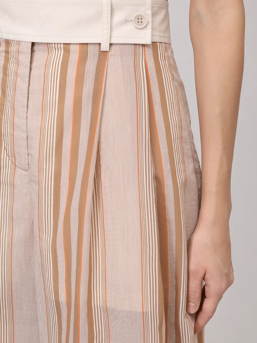 Брюки хлопковые ALBERTA FERRETTI 251M 0304-0130 1085+ Коричневый  Фото 5