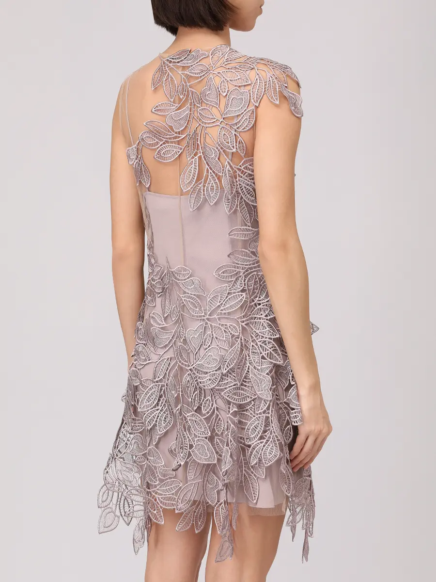 Платье с кружевом ALBERTA FERRETTI 251M 0474-0139 0081+ Бежевый  Фото 3