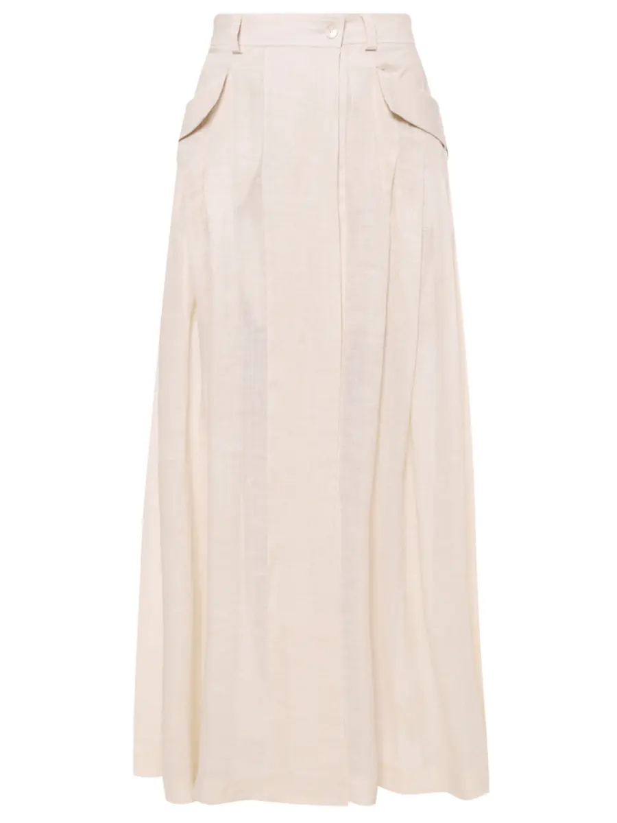 Юбка из рами ALBERTA FERRETTI 251M 0102-0131 0045+ Бежевый 