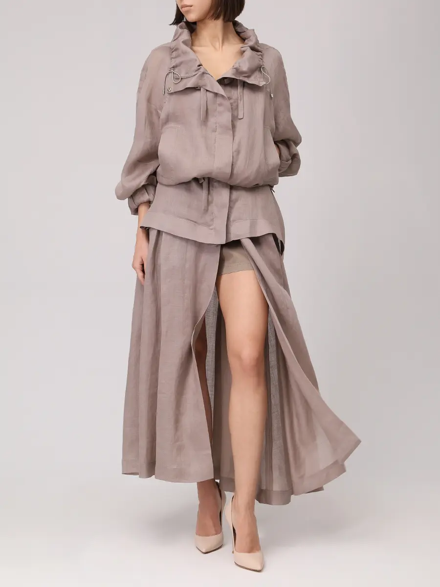 Ветровка из рами ALBERTA FERRETTI 251M 0601-0131 0082+ Бежевый  Фото 2