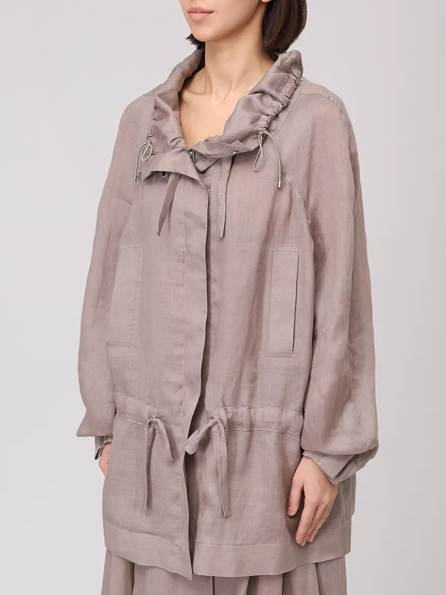 Ветровка из рами ALBERTA FERRETTI 251M 0601-0131 0082+ Бежевый  Фото 4