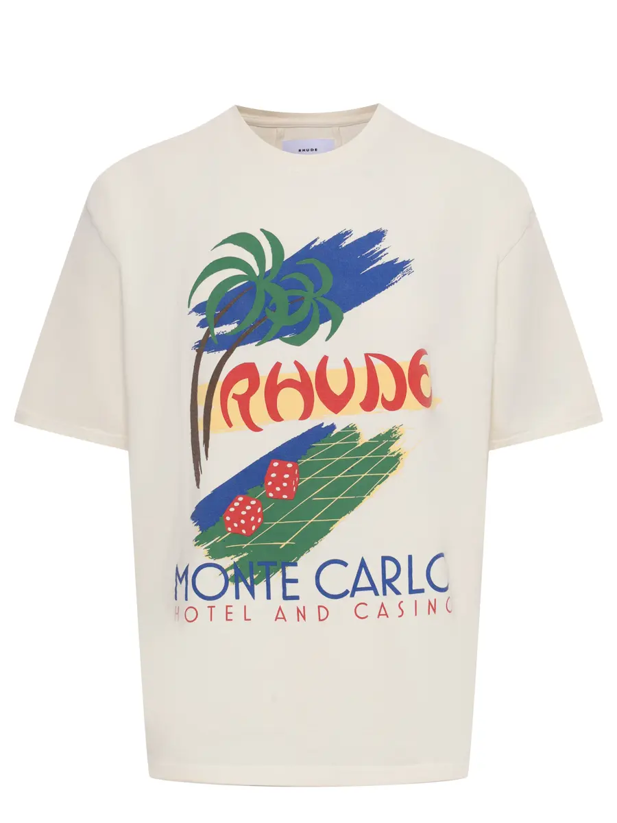 Футболка хлопковая RHUDE RHSS25TT02012 Кремовый 