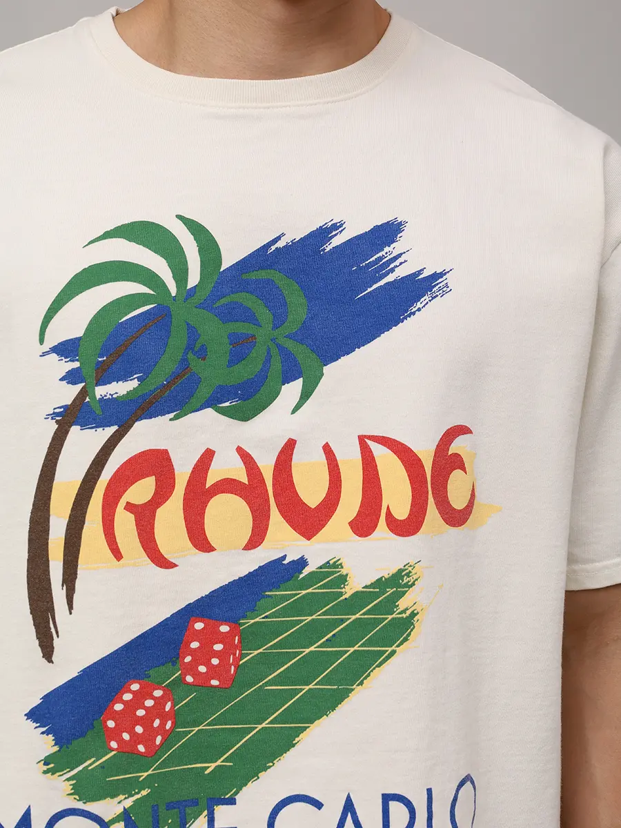 Футболка хлопковая RHUDE RHSS25TT02012 Кремовый  Фото 5